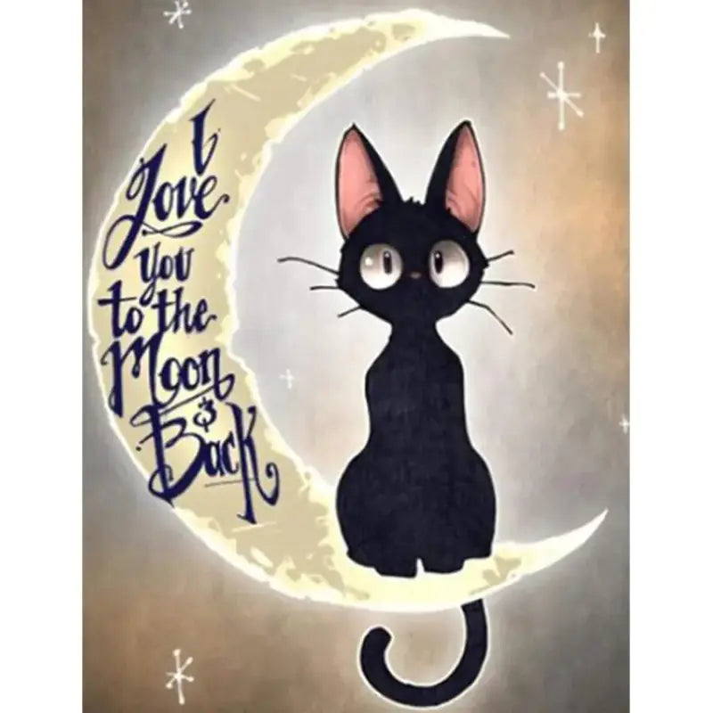 5D Crystal Moon Cat | DIY Gemstone Kit