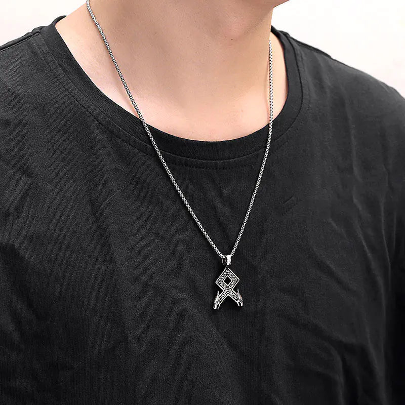 Norse Rune Wolf Necklace