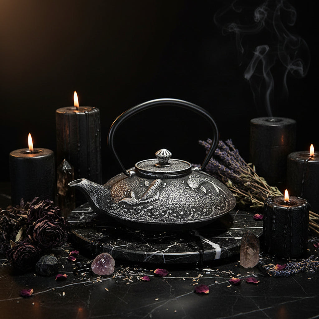 Cast Iron Kung Fu Tea Set with Large Capacity Teapot Sorceress Sanctuary