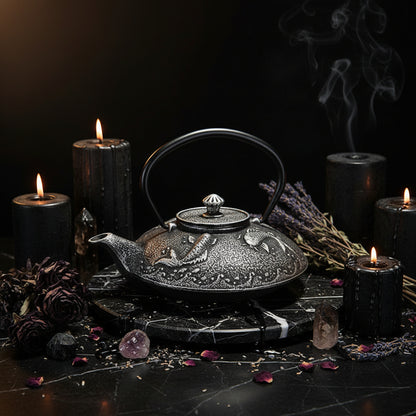 Cast Iron Kung Fu Tea Set with Large Capacity Teapot Sorceress Sanctuary