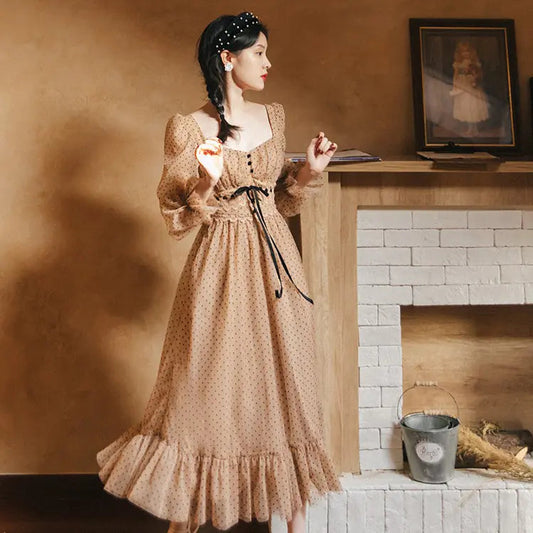 Retro Polka Dot Mesh Fairy Dress Sorceress Sanctuary