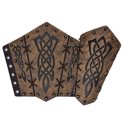 Leather Knight Arm Bracers