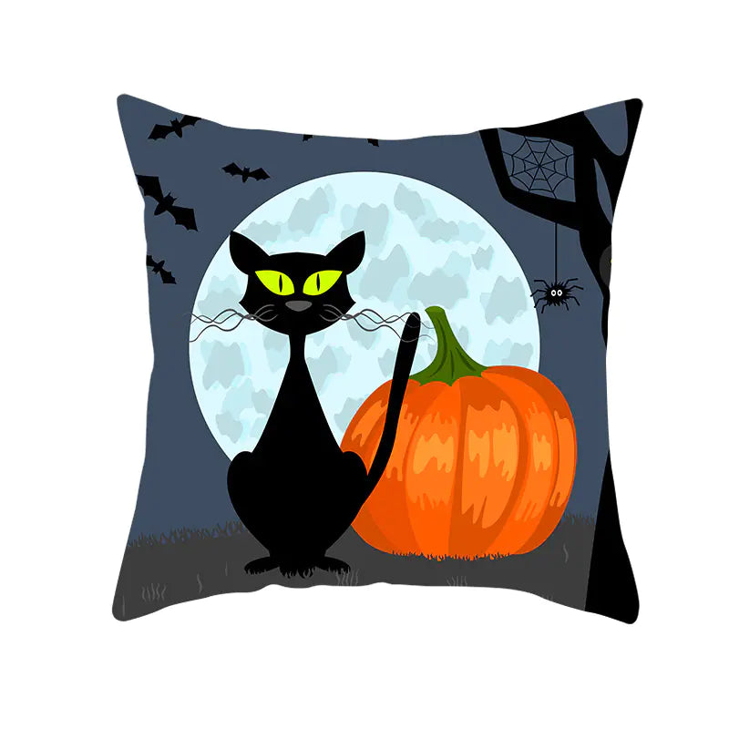 Halloween Witchy Cat & Pumpkin | Pillowcases Sorceress Sanctuary