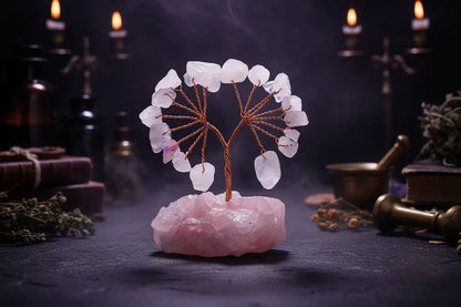 Mystic Crystal Tree - Sorceress Sanctuary Colorful Gem Gravel Tree Agate Sheet Base-Fluorite gravel tree agate sheet base-Amethyst gravel tree agate sheet base-Pink Crystal Weeping Willow Gravel Tree Agate Sheet Base-Aquamarine + Amethyst + Lapis Lazuli Weeping Willow Gravel Tree Agate Piece Base