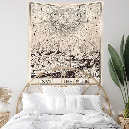 Mystical Tarot Moon Tapestry