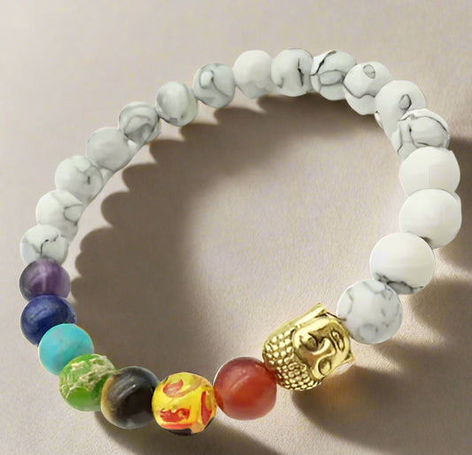 Chakra Buddha Bead Bracelet