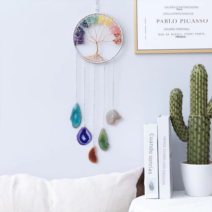 Polished Tree of Life Gemstone Dreamcatcher