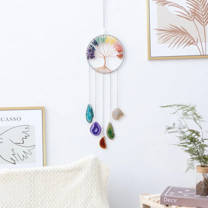 Polished Tree of Life Gemstone Dreamcatcher