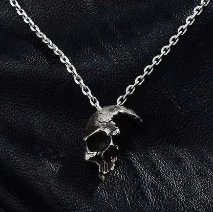 Half Face Skull Necklace