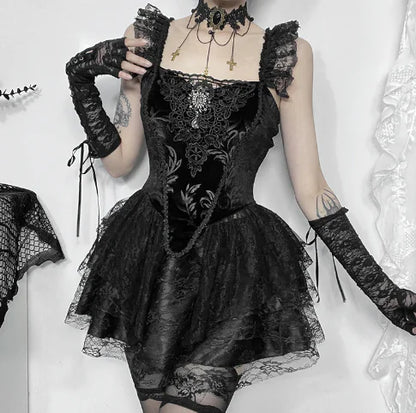 Dark Witch Off-Shoulder Dress