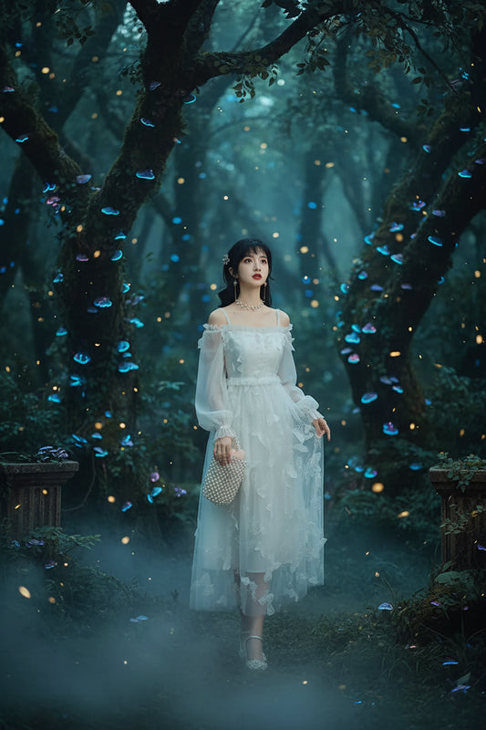 3D Bowknot White Dress - Super Fairy Collection Sorceress Sanctuary