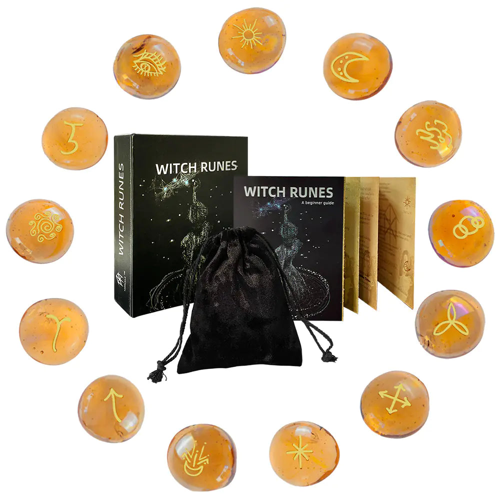 Glass Rune Stones Set