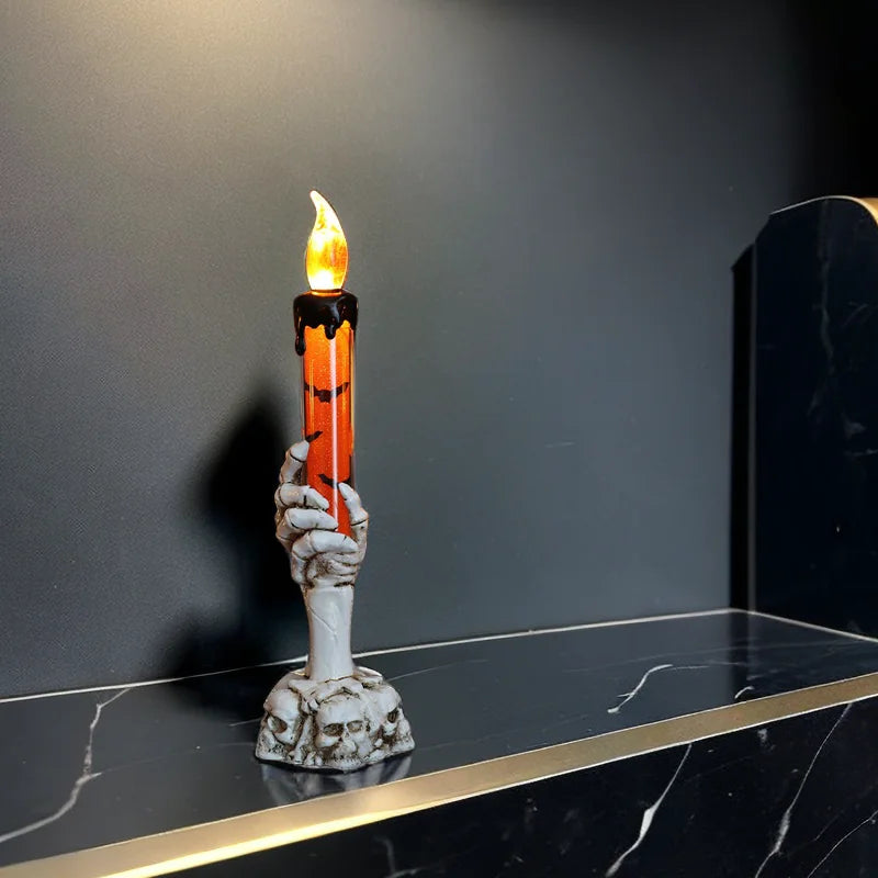 Skull Hand Candle Lamp