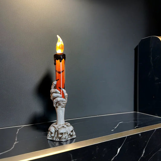 Skull Hand Candle Lamp
