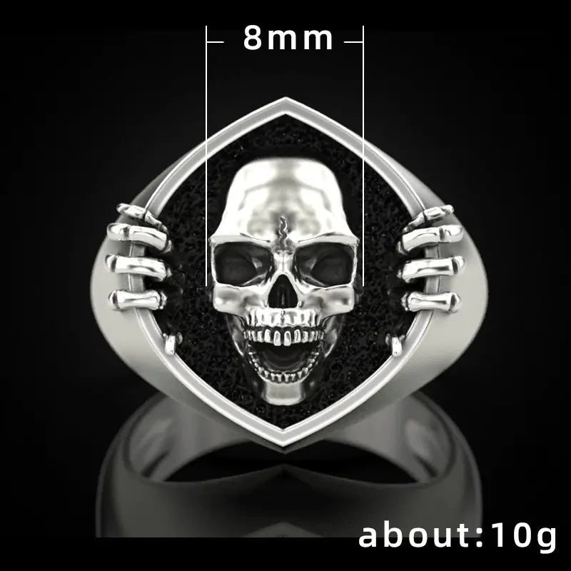 Vintage Punk Skull Ring