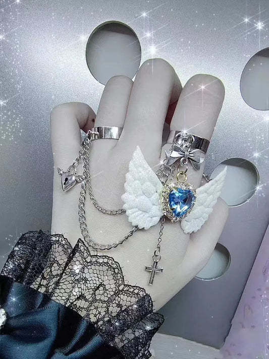 Devil Bat Wings | Double Chain Ring
