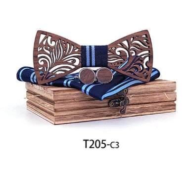 Wooden Bow Tie Set