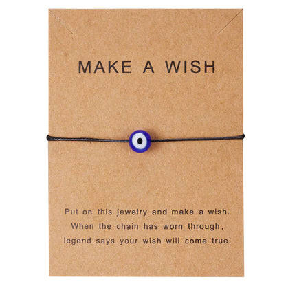 Handmade Evil Eye Bracelet & Wish Card
