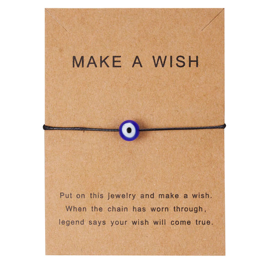 Handmade Evil Eye Bracelet & Wish Card
