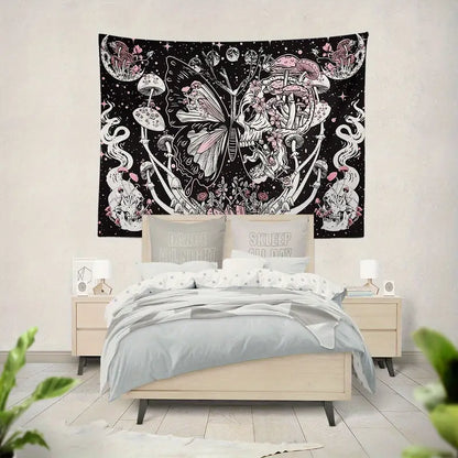 Mushroom Skull Tapestry