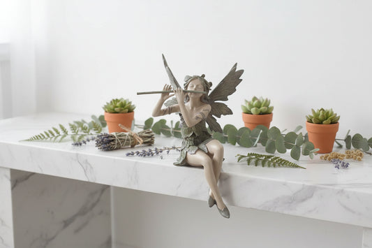 Fairy Garden Statue - Winged Outdoor Decoration Figure Sorceress Sanctuary