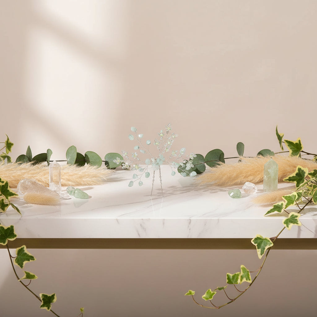 Elegant Fairy Ear Cuffs with Natural Crystal Accents Sorceress Sanctuary