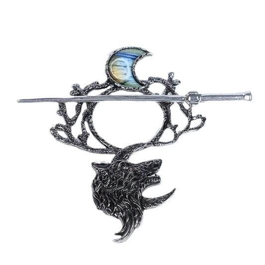 Wolf Moon Vintage Hair Pin
