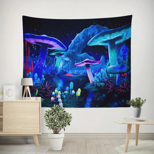 Fluorescent Forest  | Mushroom Tapestry