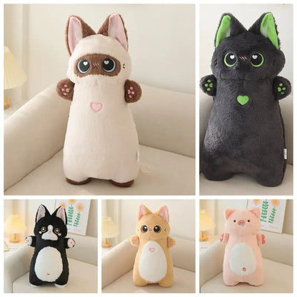 Siamese Cat & Pig Long Plushies