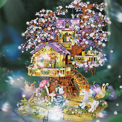 Large Elven Tree House Handassembled Building Toy Sorceress Sanctuary