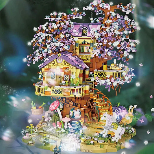 Large Elven Tree House Handassembled Building Toy Sorceress Sanctuary