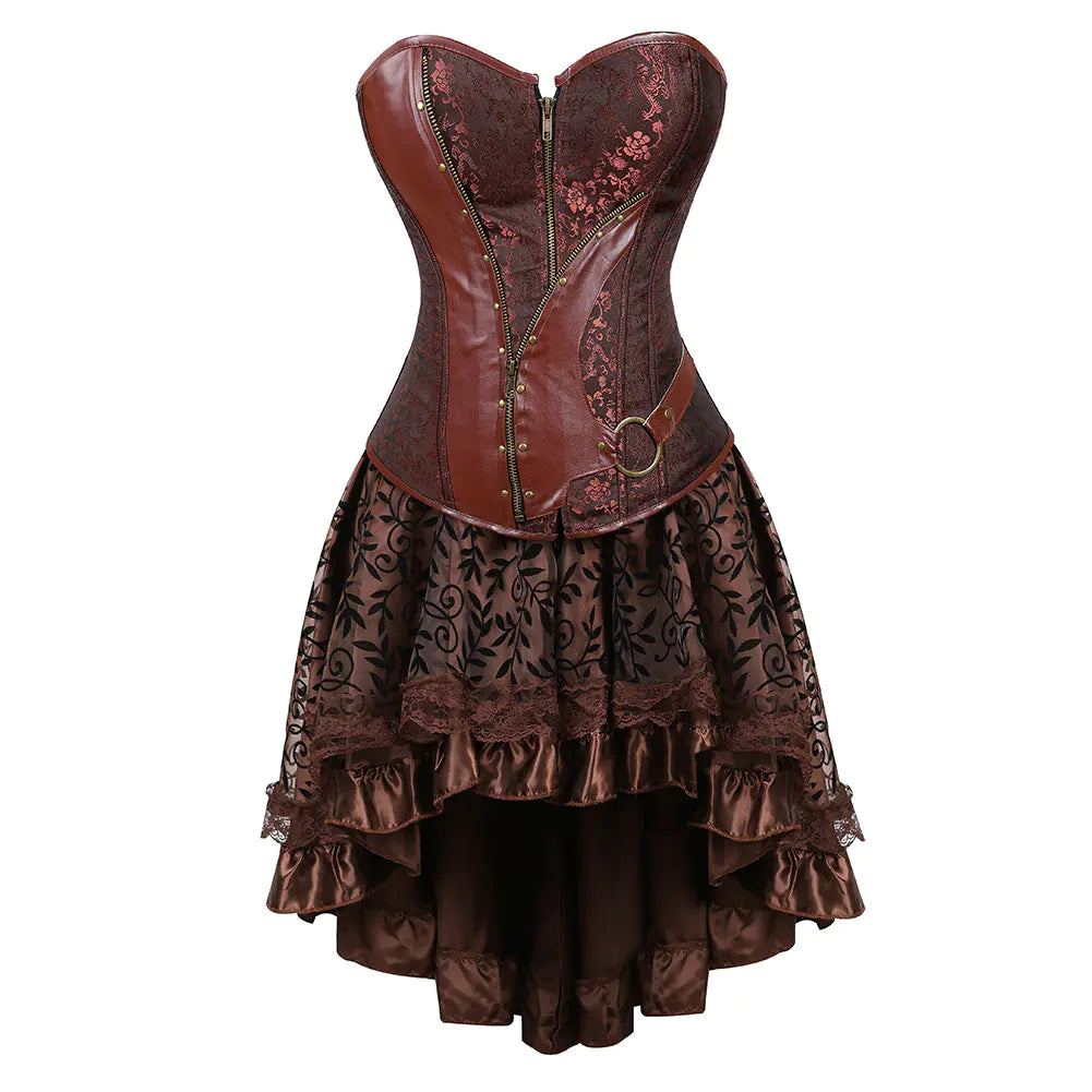 Vintage Corset Two-Piece Set