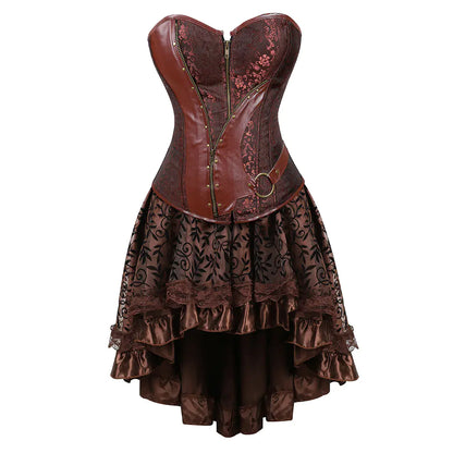 Vintage Corset Two-Piece Set