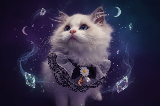 Black Fairy Pet Scarf with Lace Details Sorceress Sanctuary