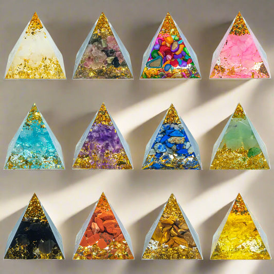 Natural Crystal Energy Pyramids (7PC)