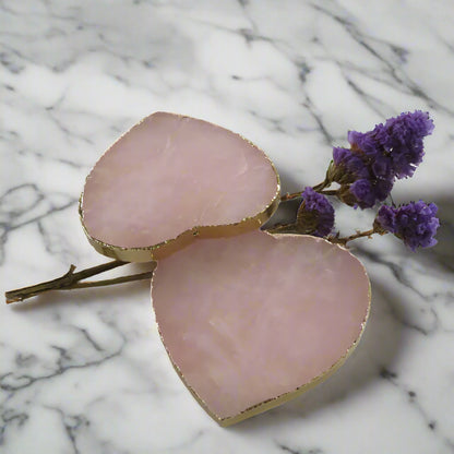 Rose Quartz Coaster Set