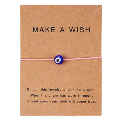 Handmade Evil Eye Bracelet & Wish Card