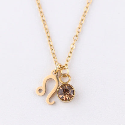 Zodiac Birthstone | Gold Necklace