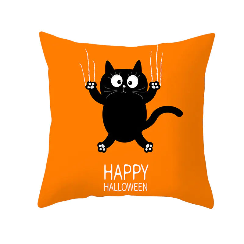 Halloween Witchy Cat & Pumpkin | Pillowcases Sorceress Sanctuary