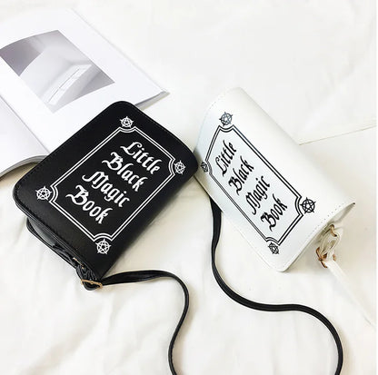 Little Black Magic Book Chain Crossbody Bag for Women