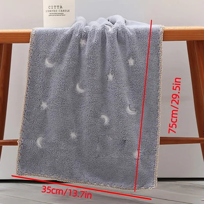 2 Embroidered Soft Towels | Star & Moon