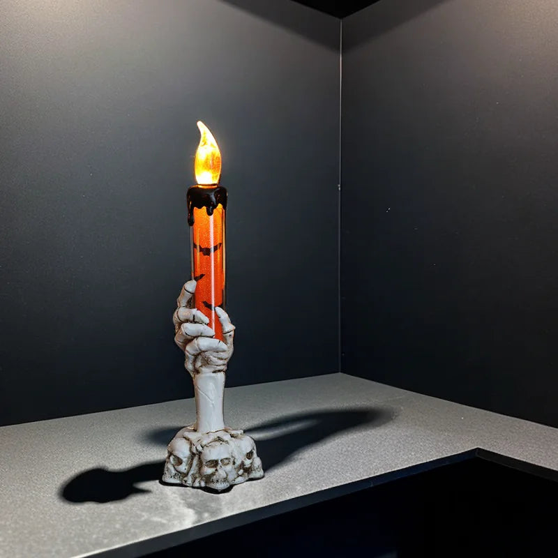Skull Hand Candle Lamp