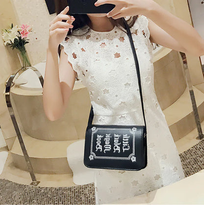 Little Black Magic Book Chain Crossbody Bag for Women