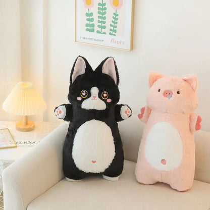 Siamese Cat & Pig Long Plushies