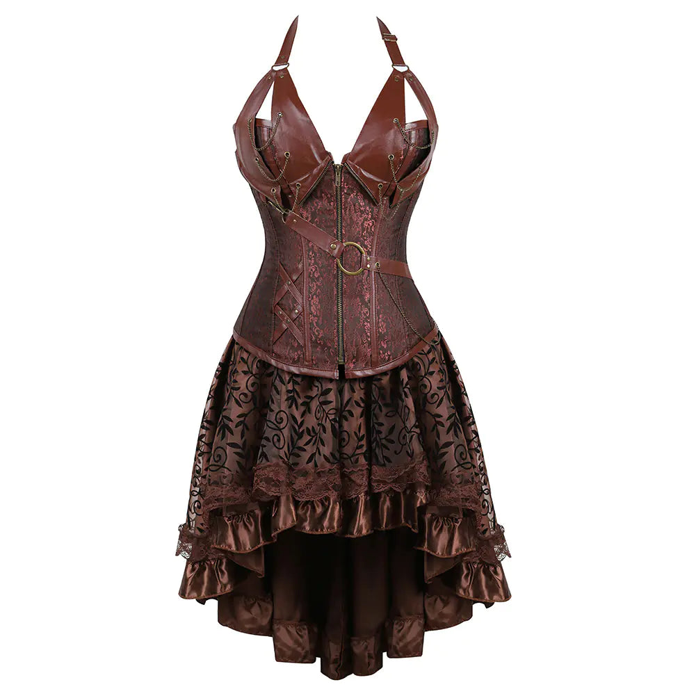 Vintage Corset Two-Piece Set