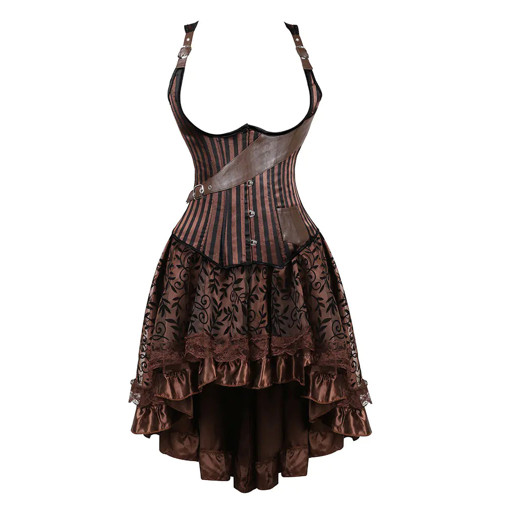 Vintage Corset Two-Piece Set