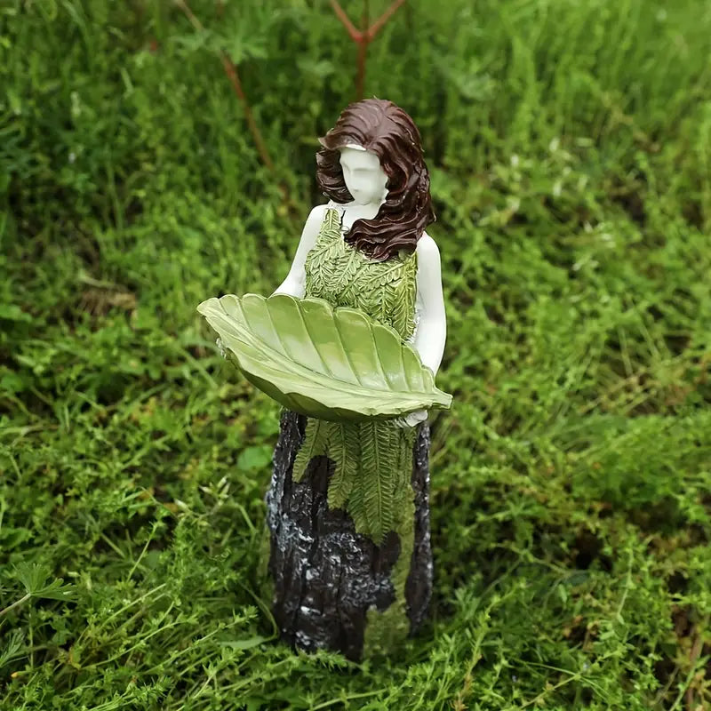 Fairy Statue Bird Feeder for Outdoor Home Decor Sorceress Sanctuary