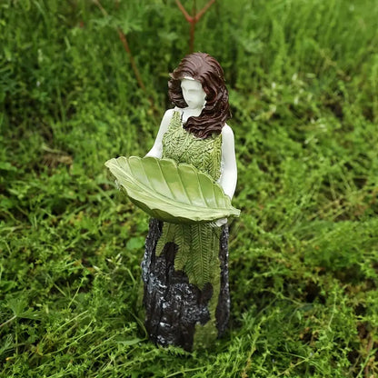 Fairy Statue Bird Feeder for Outdoor Home Decor Sorceress Sanctuary