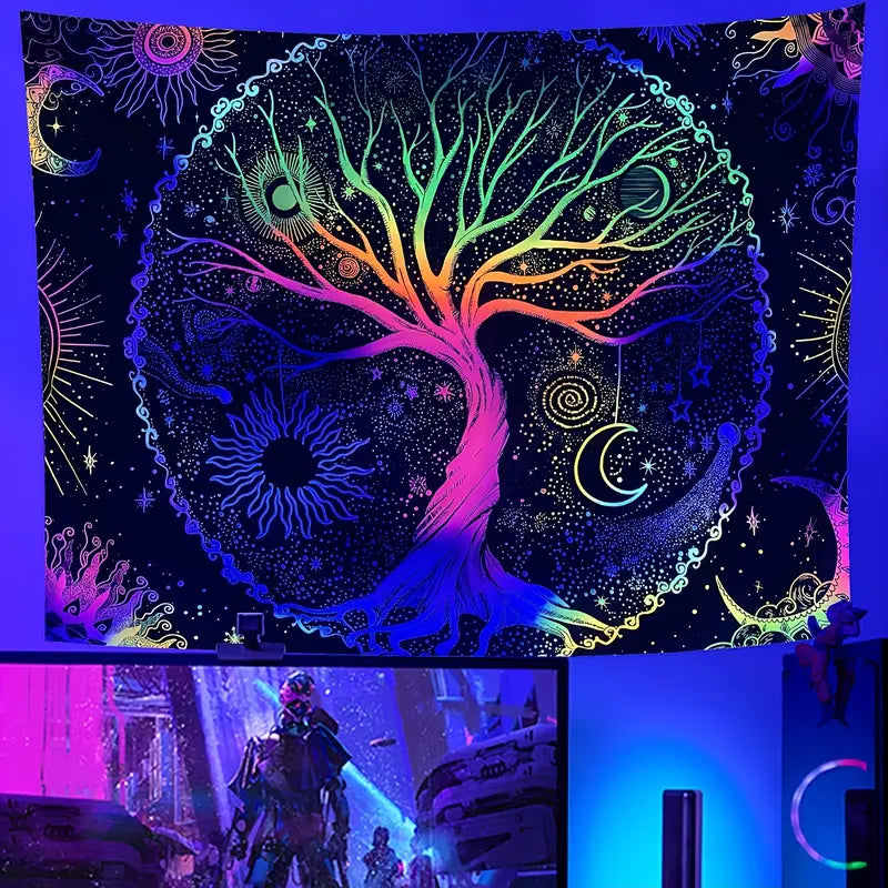 UV Fluorescent Tapestry Sorceress Sanctuary