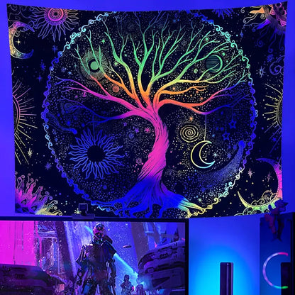 UV Fluorescent Tapestry Sorceress Sanctuary
